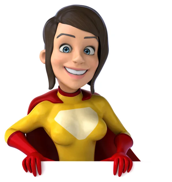 Cartoon Super woman — Stock Photo, Image