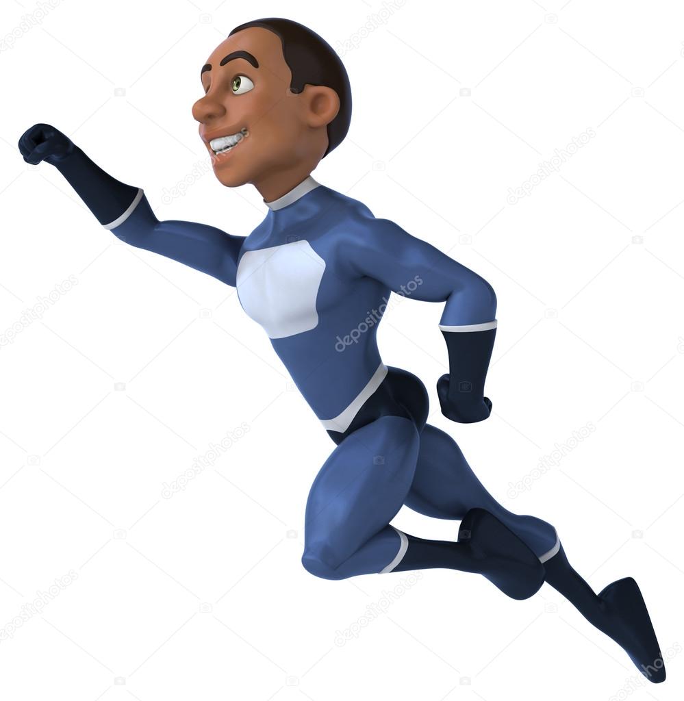 Cartoon Black superhero