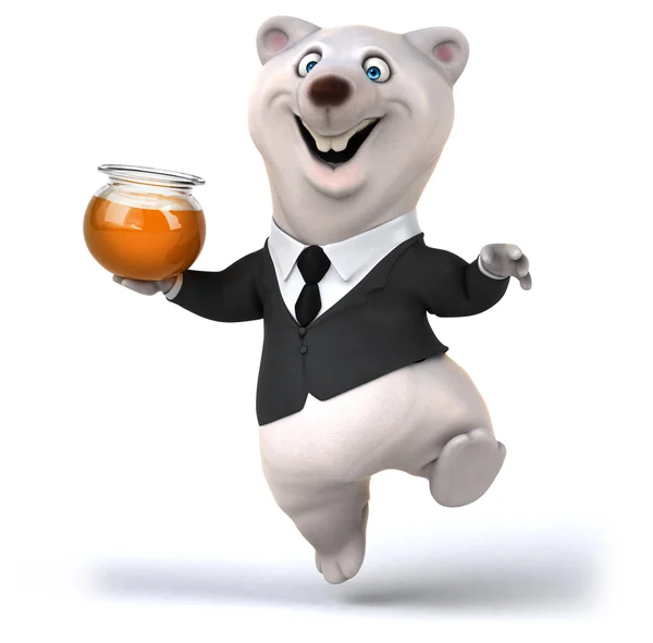 White cartoon bear — Stock Photo, Image