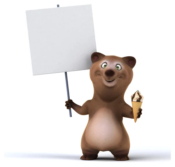 Zábavné kreslené medvěd — Stock fotografie