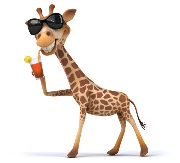 Fun cartoon giraffe — Stock Photo, Image