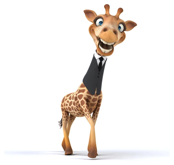Roliga tecknade giraff — Stockfoto
