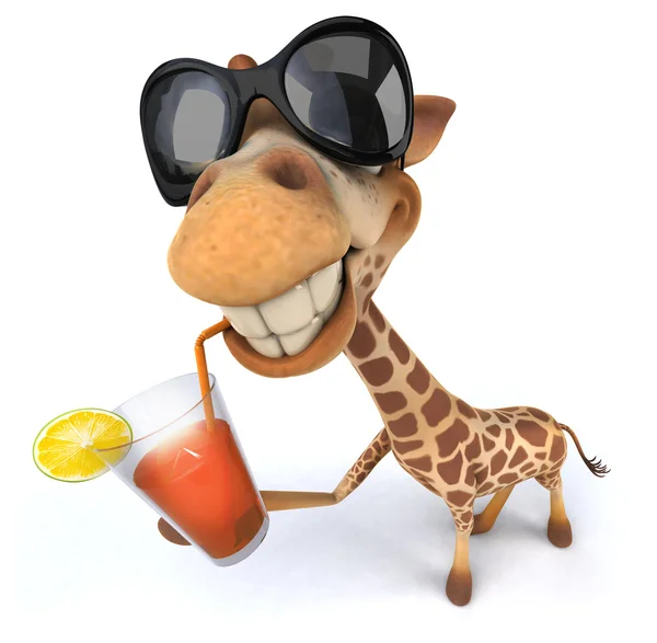 Diversión jirafa de dibujos animados — Foto de Stock