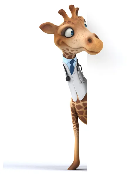 Leuke cartoon giraffe — Stockfoto