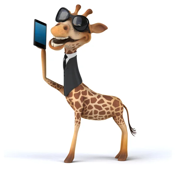 Girafe de dessin animé amusant — Photo