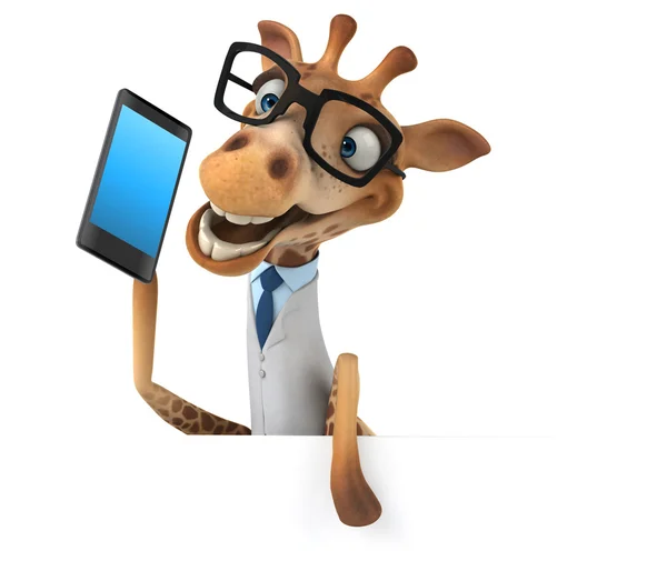 Fun cartoon giraffe — Stock Photo, Image