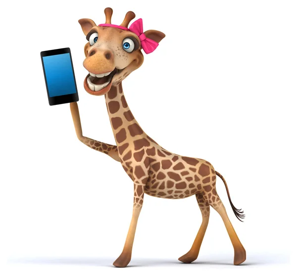 Fun cartoon giraffe — Stock Photo, Image