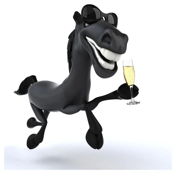 Leuke cartoon paard — Stockfoto