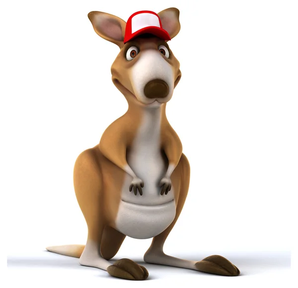 Fun cartoon kangaroo — Stock Photo, Image