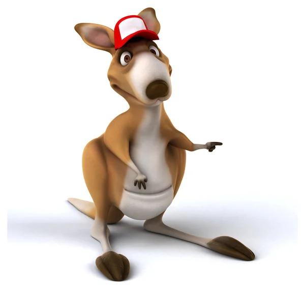 Fun cartoon kangaroo — Stock Photo, Image