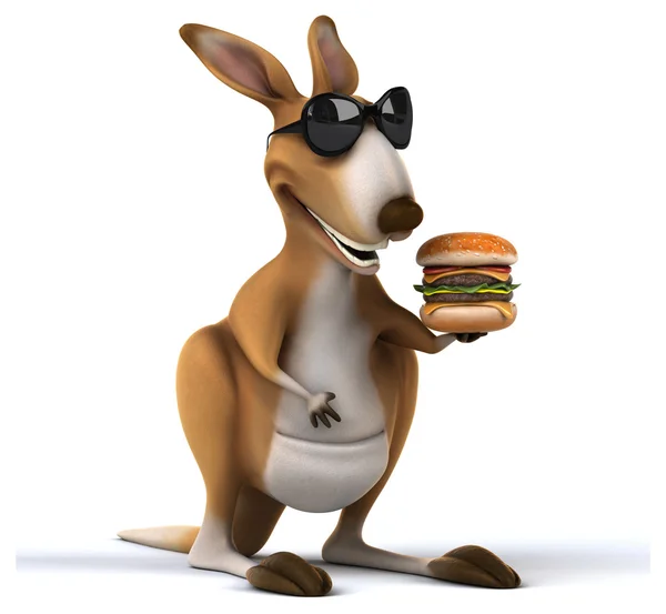 Fun cartoon kangaroo — Stock Photo, Image