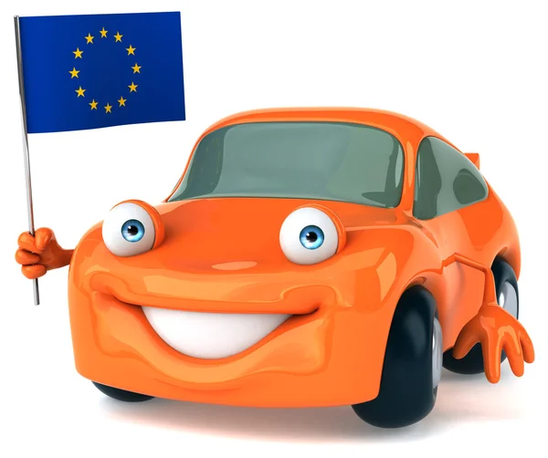 Fun cartoon car — Stock Photo, Image