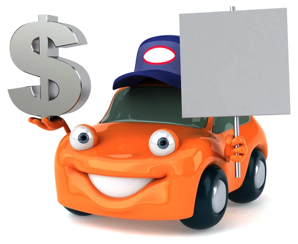 Fun cartoon car — Stock Photo, Image