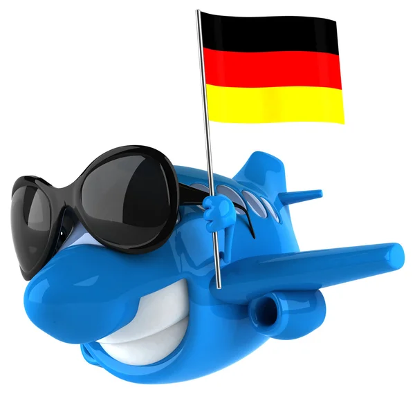 Spaß im Cartoon-Flugzeug — Stockfoto