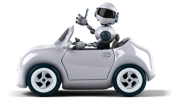 Çizgi film Robot araba — Stok fotoğraf