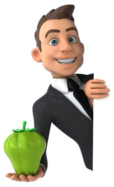 Eğlenceli karikatür işadamı