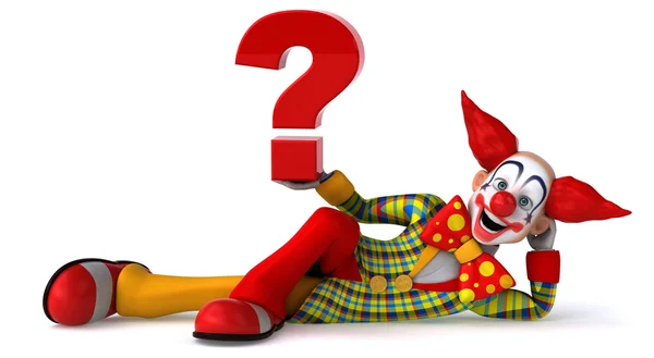 Fun cartoon clown — Stock Photo, Image