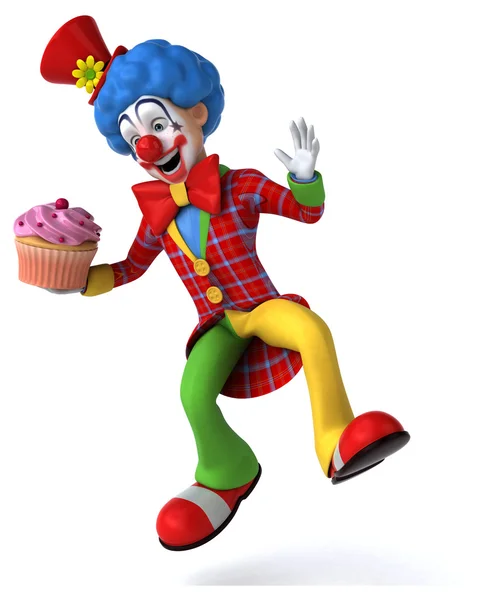 Fun cartoon clown — Stock Photo, Image