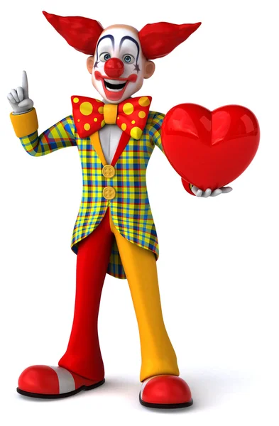 Fun cartoon clown — Stock Photo, Image