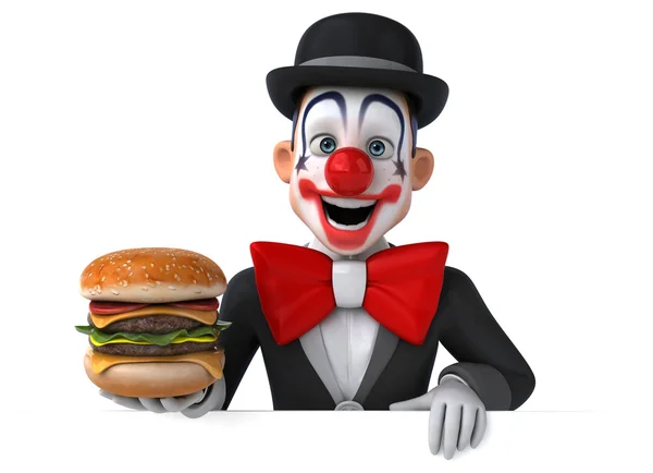 Leuke cartoon clown — Stockfoto