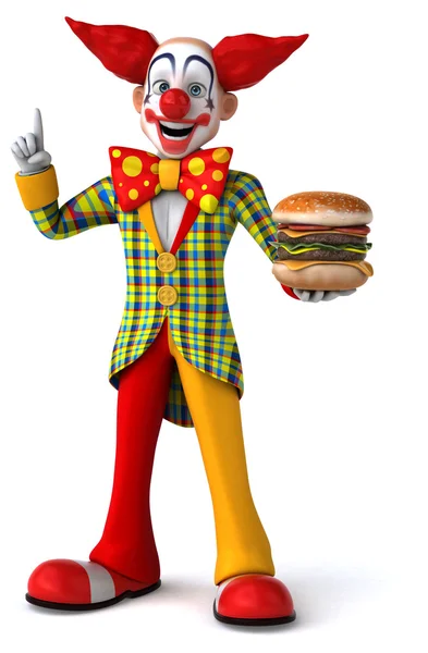 Leuke cartoon clown — Stockfoto