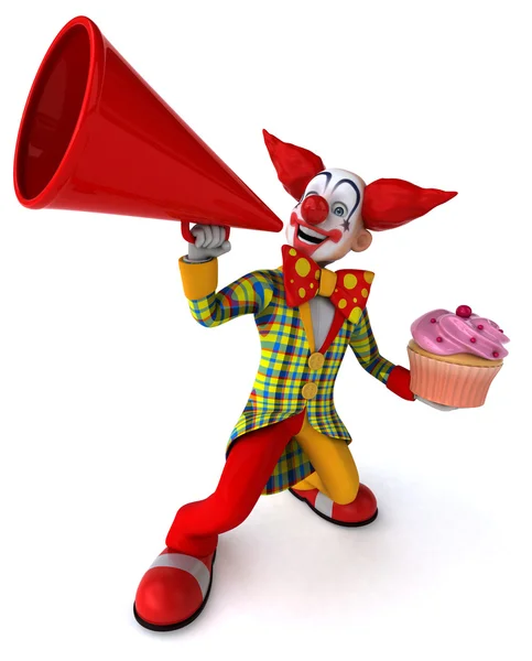 Leuke cartoon clown — Stockfoto