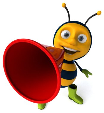 Fun cartoon bee clipart