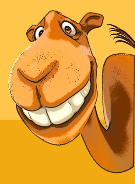 Eğlenceli çizgi film deve