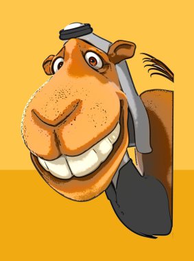 Eğlenceli çizgi film deve