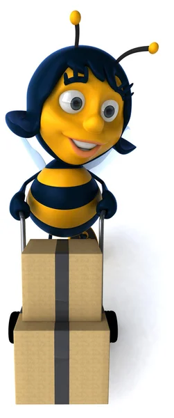 Roliga tecknade bee — Stockfoto