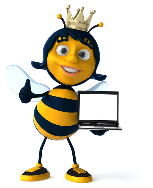 Leuke cartoon bee — Stockfoto