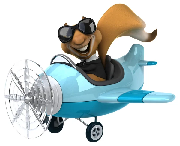 Esquilo engraçado no avião — Fotografia de Stock