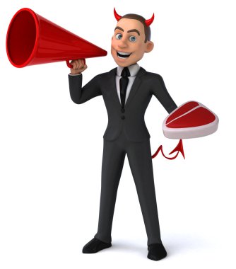 Eğlenceli karikatür işadamı