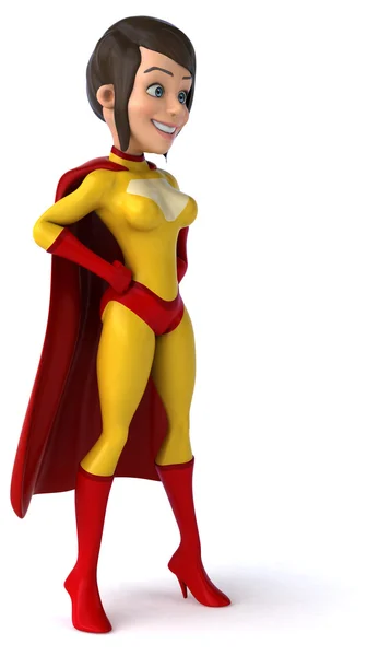 Cartoon Super woman — Stock Photo, Image