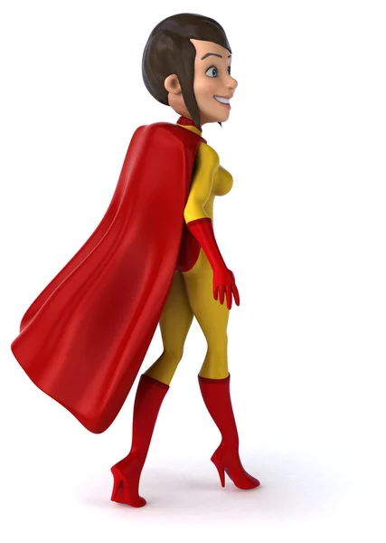 Cartoon Super woman — Stock Photo, Image