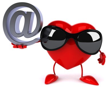 Eğlenceli çizgi film kalp güneş gözlüğü