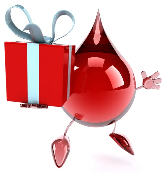 Fun cartoon Blood drop — Stock Photo, Image