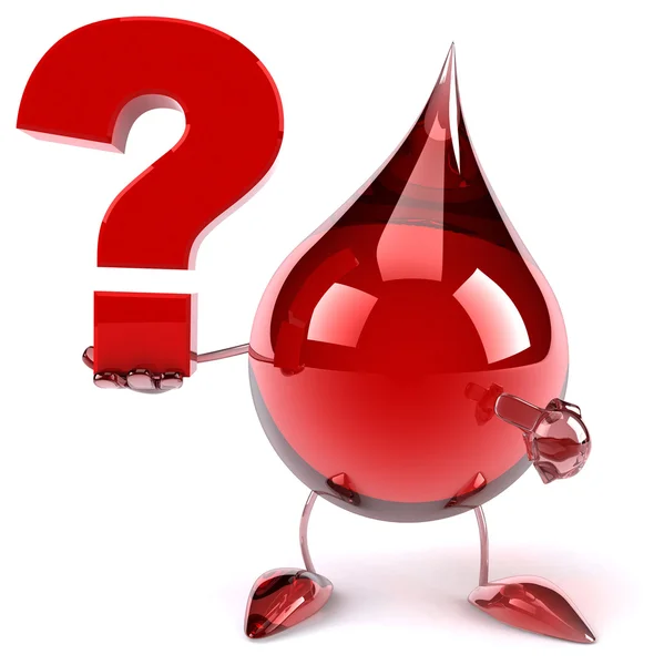 Fun cartoon Blood drop — Stock Photo, Image