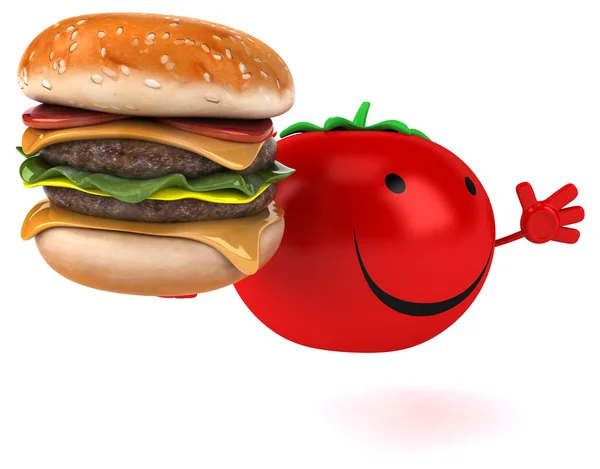 Fun cartoon tomato — Stock Photo, Image