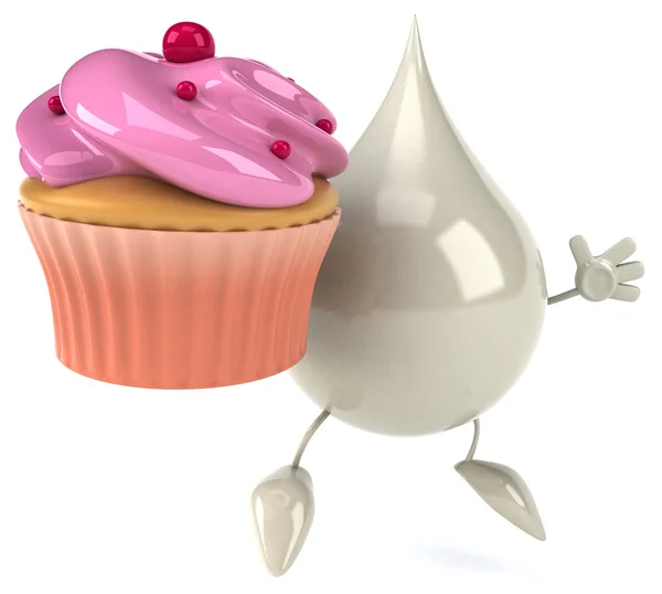 Забавный мультфильм "Капля молока" — стоковое фото