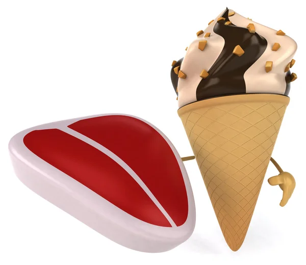 Карикатурное мороженое — стоковое фото