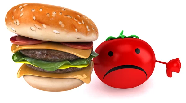 Funny cartoon tomato — Stock Photo, Image