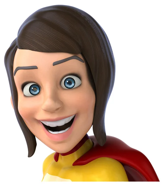 Cartoon Super woman — Stock Photo, Image