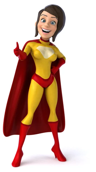 Cartoon Super woman — Stock Photo, Image