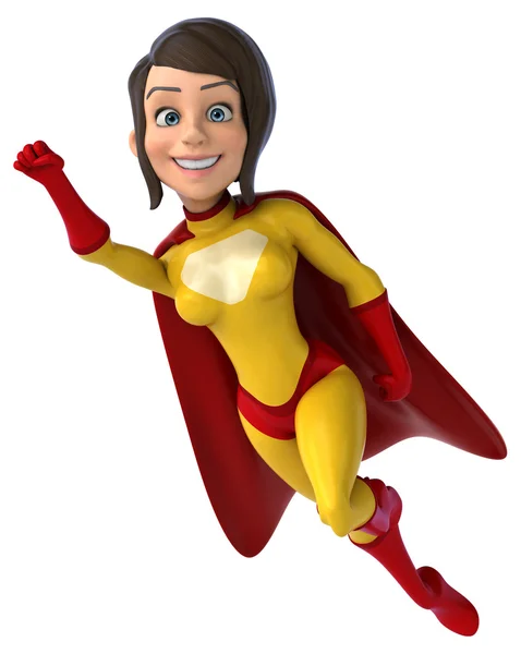 Cartoon Super woman — Stock Photo, Image