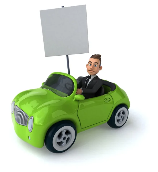 Rolig affärsman i bil — Stockfoto