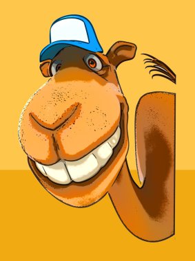 Eğlenceli çizgi film deve