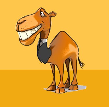 Eğlenceli çizgi film deve