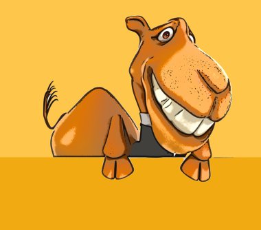 Eğlenceli çizgi film deve