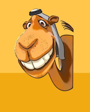 Eğlenceli çizgi film deve